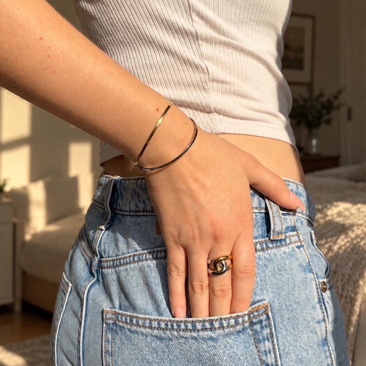 Fleur Slim Cuff Bracelet
