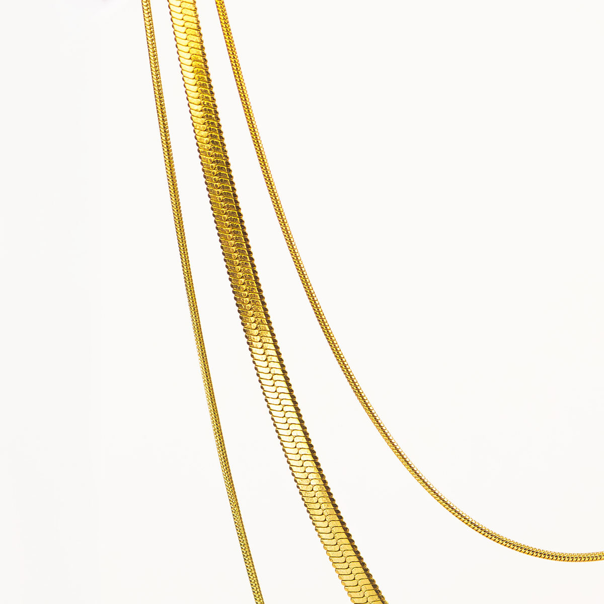 Hanne Triple Layer Snake Chain Necklace
