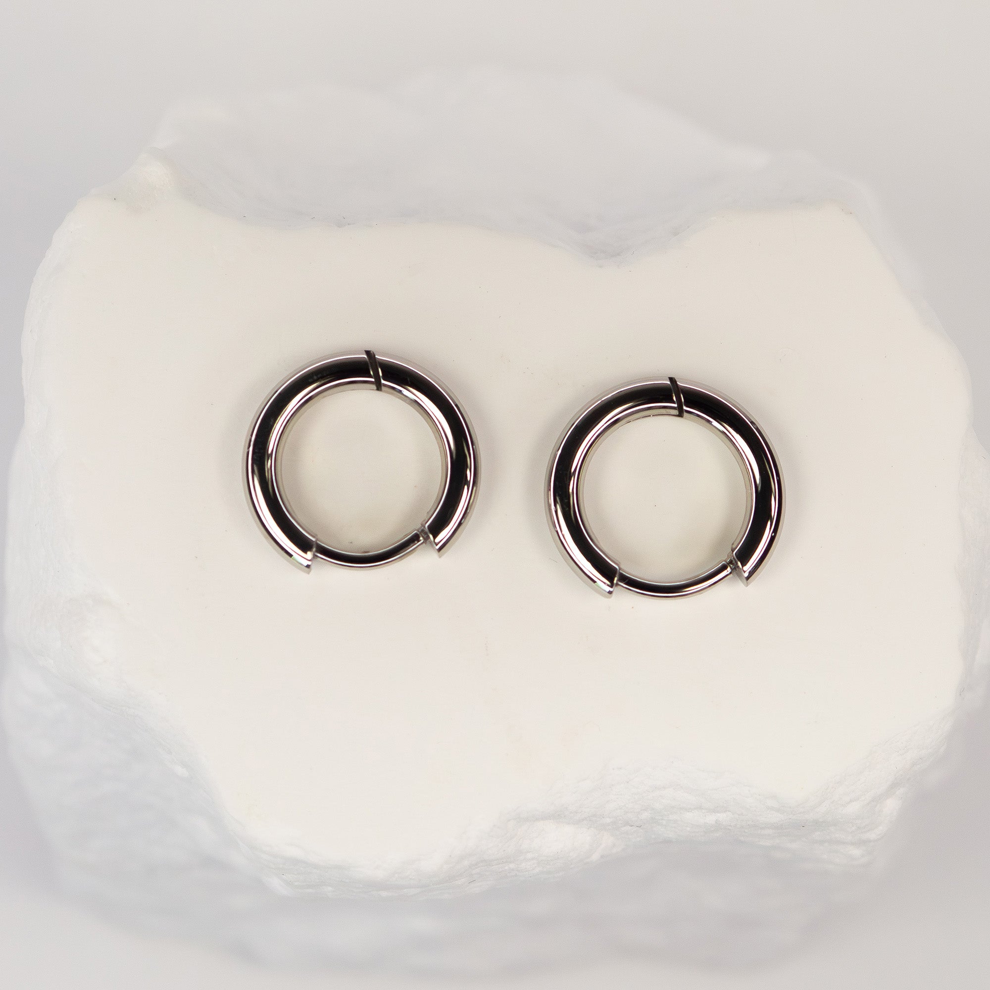 Kaia Essential Hoops silver 12mm size — Tamola Jewellery