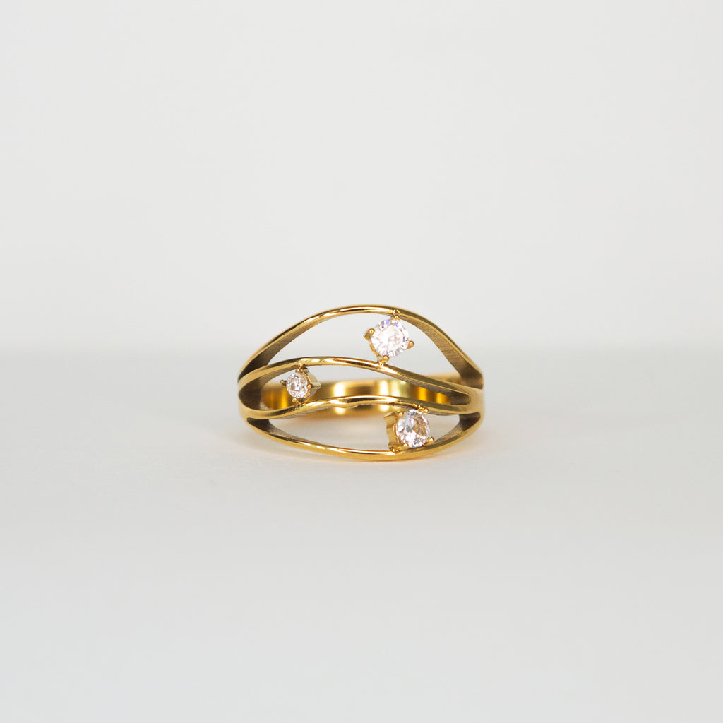 Noel Multi Band Ring met Steen