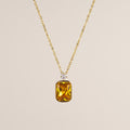 Tilda Amber Zircon Pendant Necklace