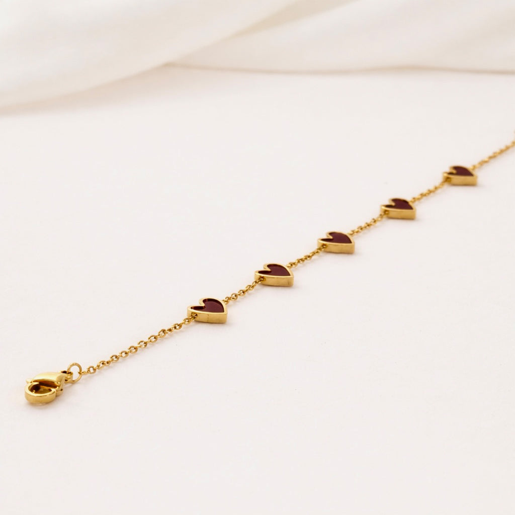 Amora Hartjesketting Armband