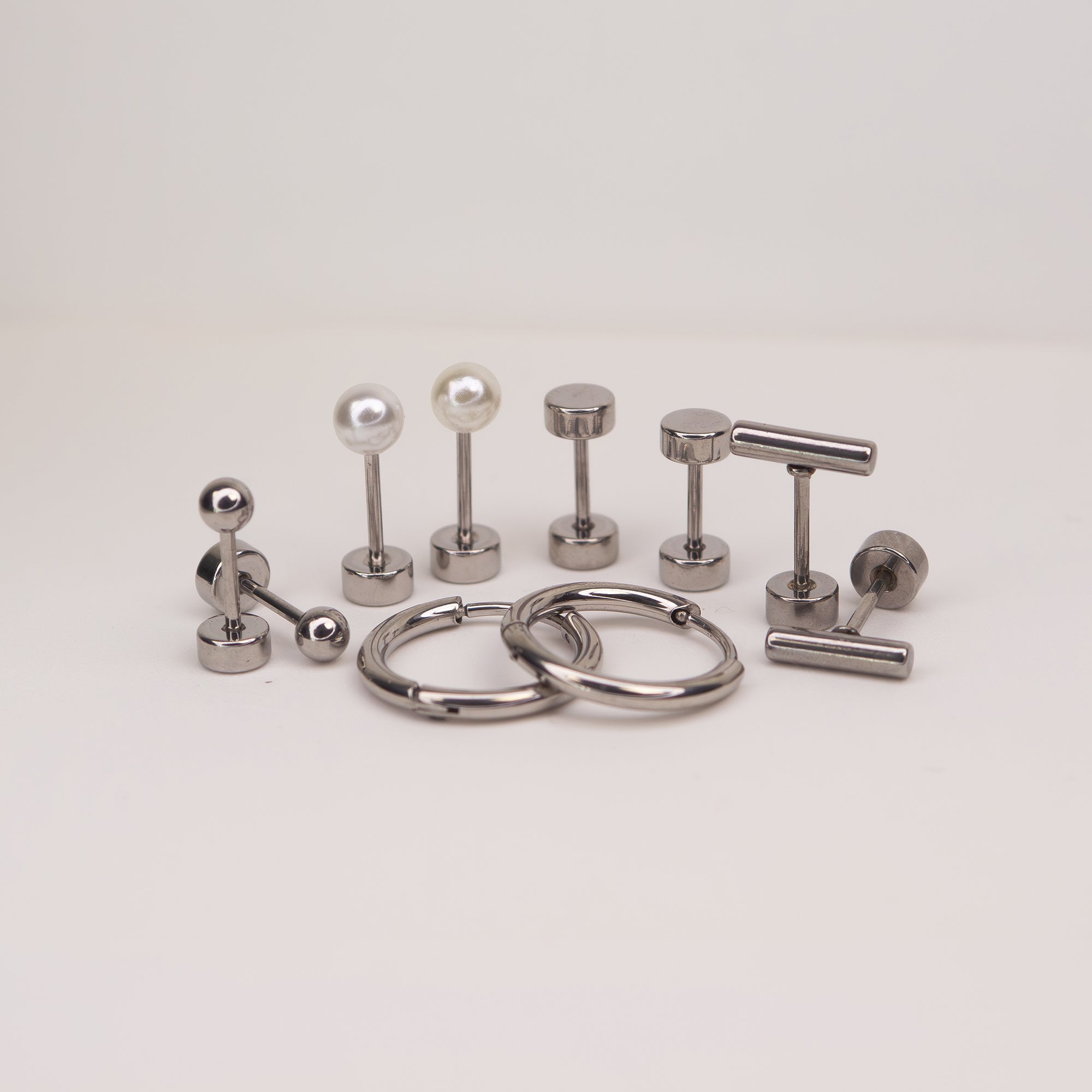 Essence Piercing Stack silver full set — Tamola Jewellery