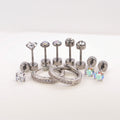 Lumiere Piercing Stack silver full set — Tamola Jewellery