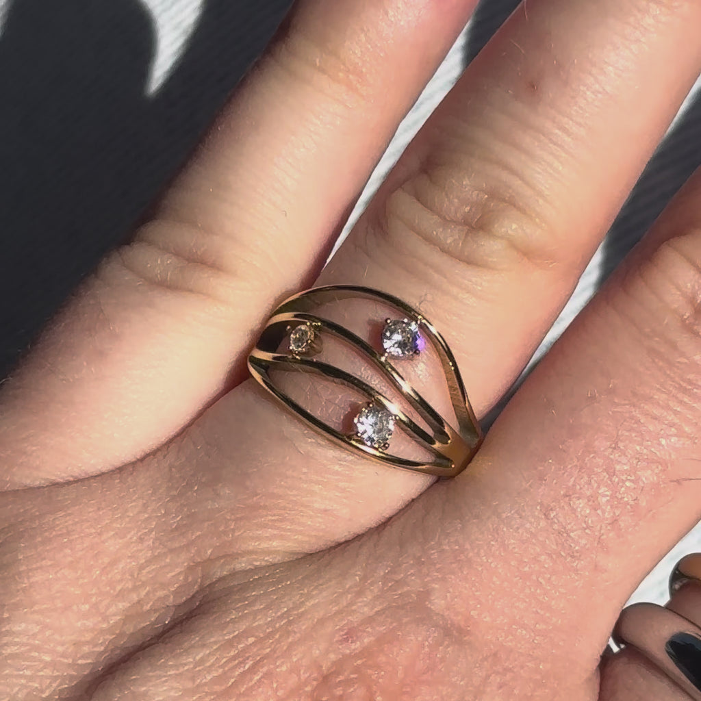 Noel Multi Band Stone Ring